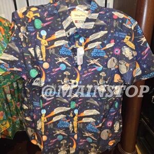 Disney Parks RSVLTS Star Wars Button Up Shirt Star Tours 2026 Disneyland